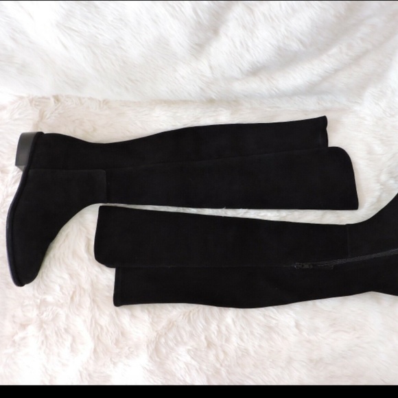 STUART WEITZMAN ALLGOOD BLACK OTK SUEDE STRETCH BOOT 9 - Picture 9 of 12